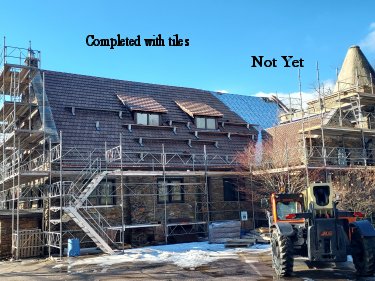 north side of the roof at Crossnore Presbyterian Church