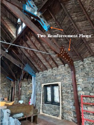 Truss bracing inside Crossnore Presbyterian Church