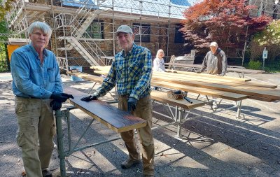 staining the wood